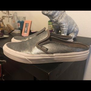 Snake print pleather Vans